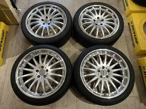 【2408051】Rolfhartge F16 RSF 20インチ 8.5J 9.5J +40 PCD114.3 5H + NANKANG NITTO 245/40R20 6mm 5mm アルファード ヴェルファイア 等