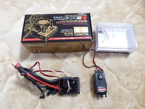 中古タミヤ TBLE-04SR ESC センサー付 ブラシレス アンプ 　フタバサーボS9570SV