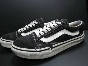 バンズVANS廃盤ナインティーズ90s限定オールドスクールOLD SKOOL(ジャズJAZZ)黒/白キャンバス23.0㎝US5.0中古品V36CL CVS