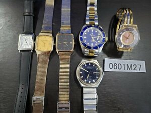 0601M27　時計　腕時計　ジャンク品　おまとめ　CHARLESVOGELE　CITIZEN　SWATCH　など　刻印あり