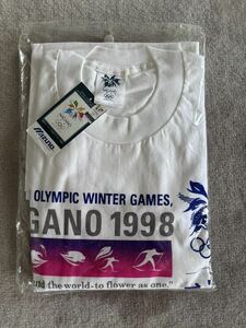 長野オリンピック公式ライセンス商品☆mizunoミズノ　Tシャツ☆レア商品NAGANO1998☆送料無料！