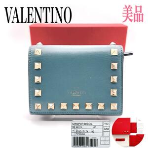 VALENTINO GARAVANI ヴァレンティノ 折り財布 スパイクスタッズ