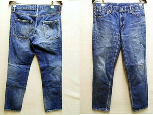 ◇即決[W32]visvim 15SS SOCIAL SCULPTURE DENIM 04D5 04 DAMAGED-5 スリム デニム 0115105005014 パンツ■6813