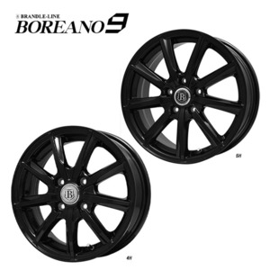 送料無料 ブランドルライン BOREANO9 6J-15 +45 5H-114.3 (15インチ) 5H114.3 6J+45【1本単品 新品】