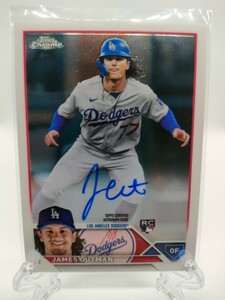 【直書きサイン／ルーキーカード】アウトマン - 2023 Topps Chrome #RA-JO RC Auto ～大谷翔平選手とドジャース同僚～