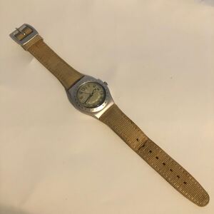 Swatch Irony Medium Temerity YLS4002 腕時計 クォーツ アクセサリー ベージュ ファッション 小物　稼働品 ケース付 