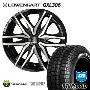 4本セット LOWENHART レーベンハート GXL306 20x8.5J 6/139.7 +10 MONSTA モンスタ RT HYBRID 275/55R20 FJクルーザー