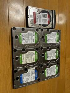 ☆★Western Digital HDD 6TBx1 WD RED 2TB×4個セット　 1TBx2 WD Green WD20EARX☆★