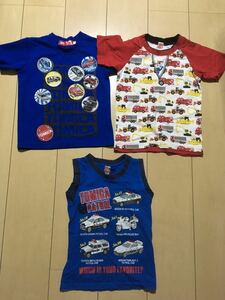 S13　男の子110程度　トミカTOMICAの夏物カットソー　速乾性ほか