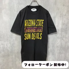 古着 used　SOFFE　Arizona State Sun Devils　アメフト　半袖カレッジプリントTシャツ　黒　ブラック