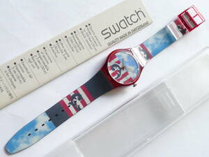 未使用ですが不動 ディスプレイ用部品取り スウォッチ レギュラーモデル Swatch 1991年 The Boss 品番GR109