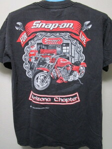 スナップオン　ビンテージ・プリントＴシャツ（Snap-onモーターサイクルバイク90sオールドヴィンテージＴシャツアメカジ古着世田谷ベース）