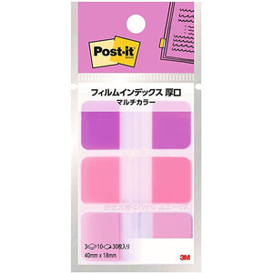 【10個セット】 3M Post-it ポストイット フィルムインデックス 厚口 マルチカラー7 3M-686MC-7X10 /l