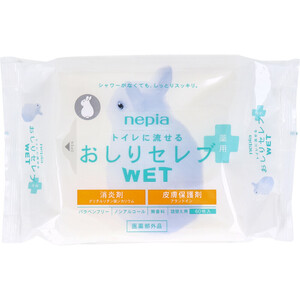 【まとめ買う】ネピア トイレに流せる おしりセレブWET 薬用 詰替用 60枚入×5個セット