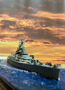 完成品　1/700戦艦サウスダコタ(ケース付き)