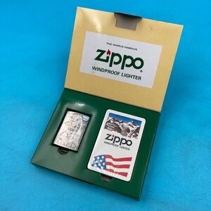 【14698P150】ジッポー Zippo WINDPROOF LIGHTER トランプ付き アウトドア柄 ローラー式 オイルライター 喫煙具 喫煙グッズ 未使用 保管品