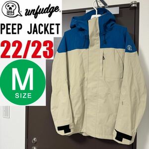 UNFUDGE OUTERWEAR PEEP JACKET ピープジャケット ウェア ウエア スノーボード スノボ アンファッジ Mサイズ M メンズ ベージュ BEIGE