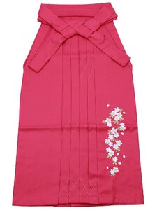 【1円～！！】新品◆ジュニア キッズ 女の子◆ 袴 刺繍 無地 はかま 単品 紐下84cm hs-103 (6ローズ)【行灯袴 スカートタイプ 卒業式】