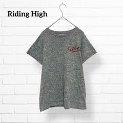 美品✨Riding High 半袖Tシャツ　グレー　日本製　刺繍　レディース