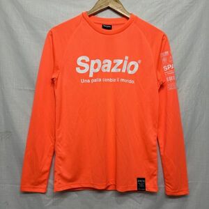 Spazio スパッツィオ ロゴ ロング プラシャツ サッカーウェア GE-0784 プラクティスシャツ 長袖 メンズ 蛍光 オレンジ S b18774