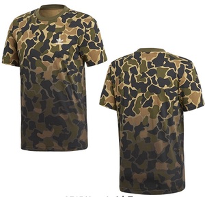 アディダス オリジナルス カモフラージュ Tシャツ Ｍサイズ トレフォイル 迷彩 CAMO TEE 