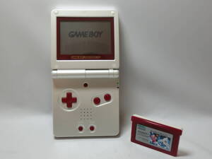 【№7119-ｇ7001】中古：ゲームボーイ アドバンス SP GBASP 本体 ファミコンカラー ニンテンドー　本体・ソフト付き　作動確認