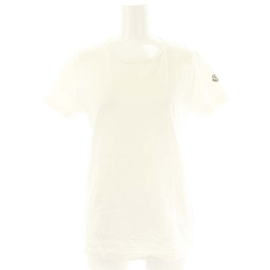 モンクレール MONCLER T-SHIRT GIROCOLLO Tシャツ カットソー 半袖 ロゴワッペン S 白 ホワイト /KO ■OS レディース