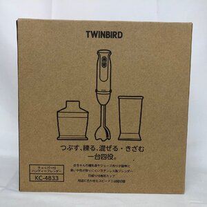 【未使用品】TWINBIRD(ツインバード) ハンディーブレンダー KC-4833 ※完備 ※チョッパー付きハンディーブレザー (管理番号：063110)