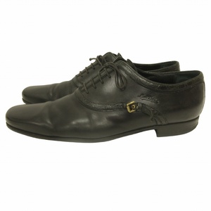 ルイヴィトン LOUIS VUITTON ドレスシューズ レザーシューズ 革靴 皮革 ロゴ刻印 黒 ブラック 8 約26cm メンズ
