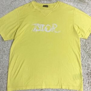 ディオールオム ピータードイグ 【21AWモデル】 Dior Homme PETER DOIG 半袖 tシャツ カットソー トップス メンズ イエロー サイズL