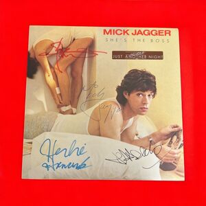 Mick Jagger ミック・ジャガー Herbie Hancock ハービー・ハンコック Jeff Beck ジェフ・ベッ 直筆サイン入り LP レコード 送料無料