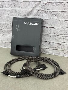 □t587　中古★VIABLUE 　ヴィアブルー　SC-6 AIR SILVER SPEAKER CABLE　310㎝　スピーカーケーブルペア