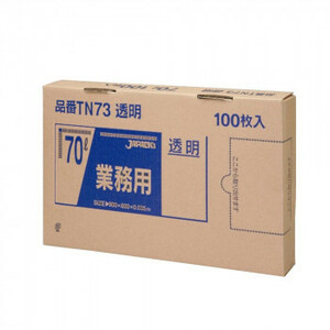 ジャパックス BOXシリーズポリ袋70L 透明 100枚×4箱 TN73