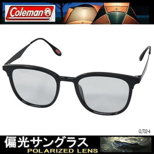 偏光サングラス Coleman コールマン ボストン 丸メガネ サングラス 流行りのライトカラーレンズ sunglasses CLT02-4