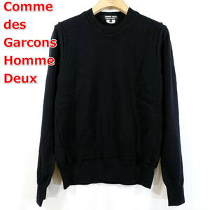 【良品】コムデギャルソンオムドゥ　編み違い切替ニット　COMME des GARCONS Homme DEUX　サイズＭ