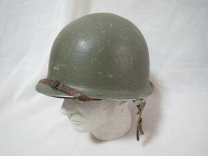 実物 珍品 入手困難 WW2～KOREA 米軍 M1ヘルメット フロントシム　海軍で使用されていた物？