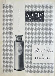 稀少！広告/1961年ミス・ディオール広告/Parfums Christian Dior/香水/フレグランス/フレンチ/B
