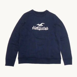 ★SALE★Hollister/ホリスター★ロゴ刺繍クルースウェット (Navy/M)