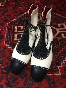 新品未使用Enzo Bonafe×ISETANBICOLOR LEATHER DESIGN SHOES/エンツォボナフェ×伊勢丹バイカラーレザーデザインシューズ②