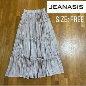 【JEANASIS】ジーナシス シャイニー プリーツスカート フリーサイズ