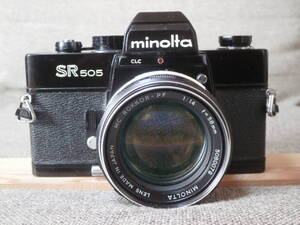 minolta SR 505 MC ROKKOR-PF 1:1.4 f=58mm レンズ付き　動作確認済み