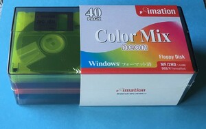 未開封品 Imation Color Mix neon 3.5インチ フロッピーディスク 40枚パック