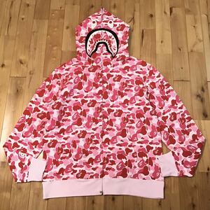 ★2XL★ ABC camo Pink シャーク パーカー shark full zip hoodie a bathing ape BAPE エイプ ベイプ アベイシングエイプ ABCカモ XXL yv3