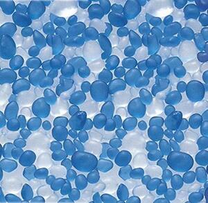 松野ホビー 装飾用ガラス小石 フロストグラスボール (約3～13mm)1袋(約1kg入) ブルー/クリアー G5104
