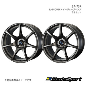 WedsSport/SA-75R フィット/フィットアリア GD1/2/3/4/5/6/7/8/9 アルミホイール2本セット【17×6.5J 4-100 INSET42 EJ-BRONZE】0073995×2