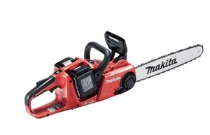 マキタ　MUC400DGFR　赤　セット(バッテリ2個・2口充電器付)　18V+18V　充電式チェンソー　400mm　25AP-84E