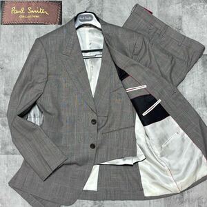 美品★ ポールスミスコレクション【圧巻の3ピース】Paul Smith Collection スーツ グレンチェック L スリーピース 最高級 セットアップ 2B