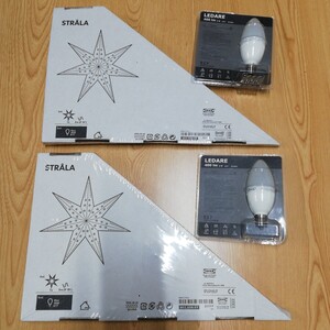 STRALA ストローラ IKEA イケア クリスマス ペンダントライト 飾り ゴールド レッド 未使用品