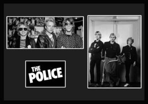 10種類!The Police/ポリス/スティング/Sting/ROCK/ロックバンドグループ/証明書付きフレーム/BW(8-3W)