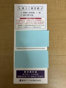 東京テアトル　株主優待券　映画招待券　４枚　（女性名義）